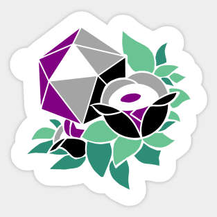 Pretty Poly Rose Asexual Pride Sticker